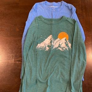 Two long sleeve crewcuts tshirts, size 6/7, GUC